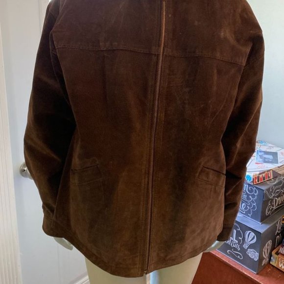 Suede Leather Jacket Women's size 12 - Picture 2 of 5